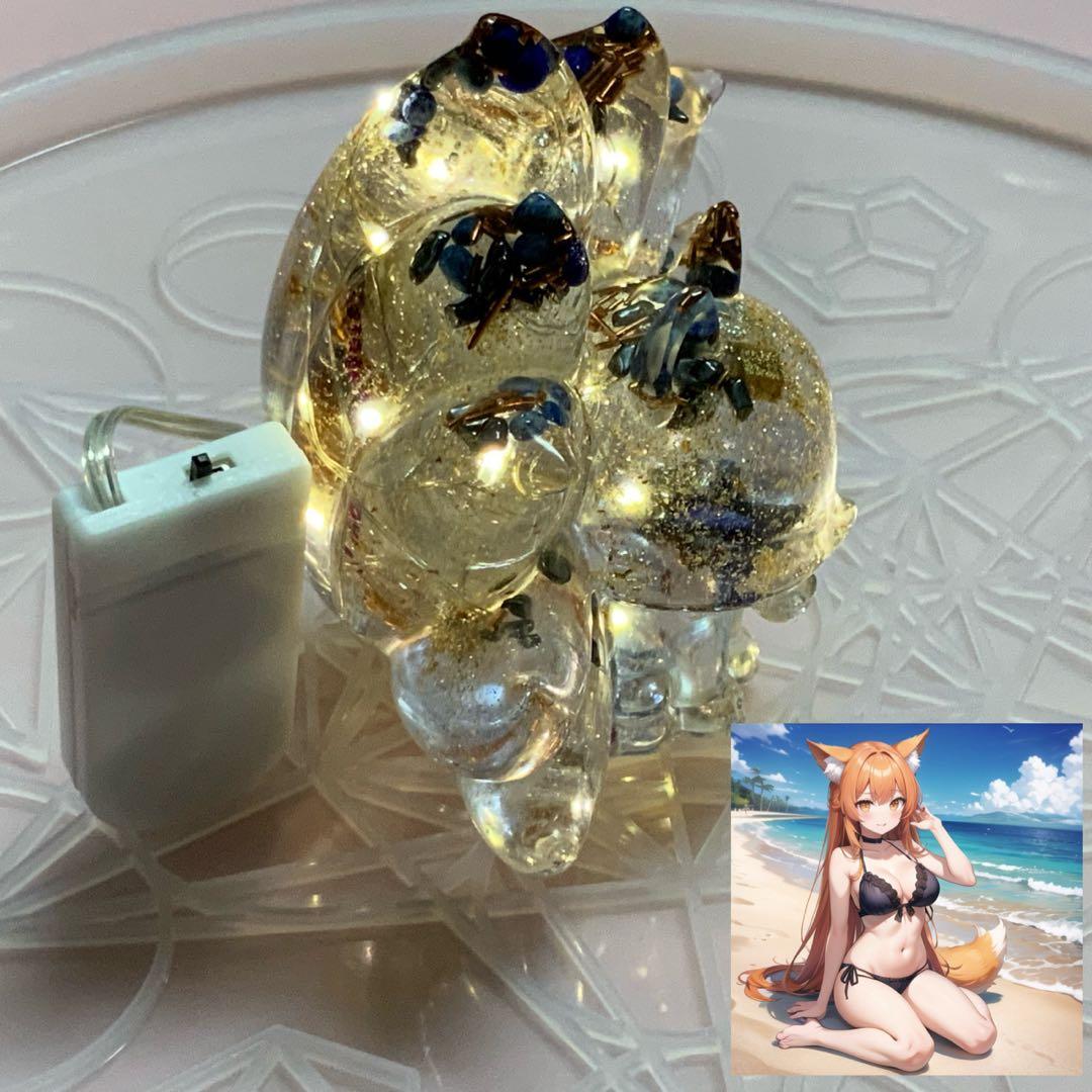 2377タイムリープ量子力学▓光導きし翡翠九尾▓糸魚川産翡翠巨石★願望成就器御守