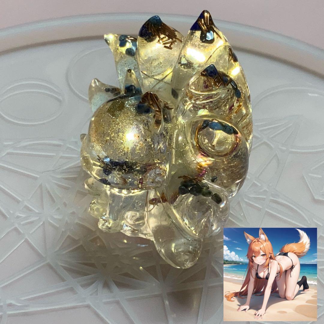 2377タイムリープ量子力学▓光導きし翡翠九尾▓糸魚川産翡翠巨石★願望成就器御守