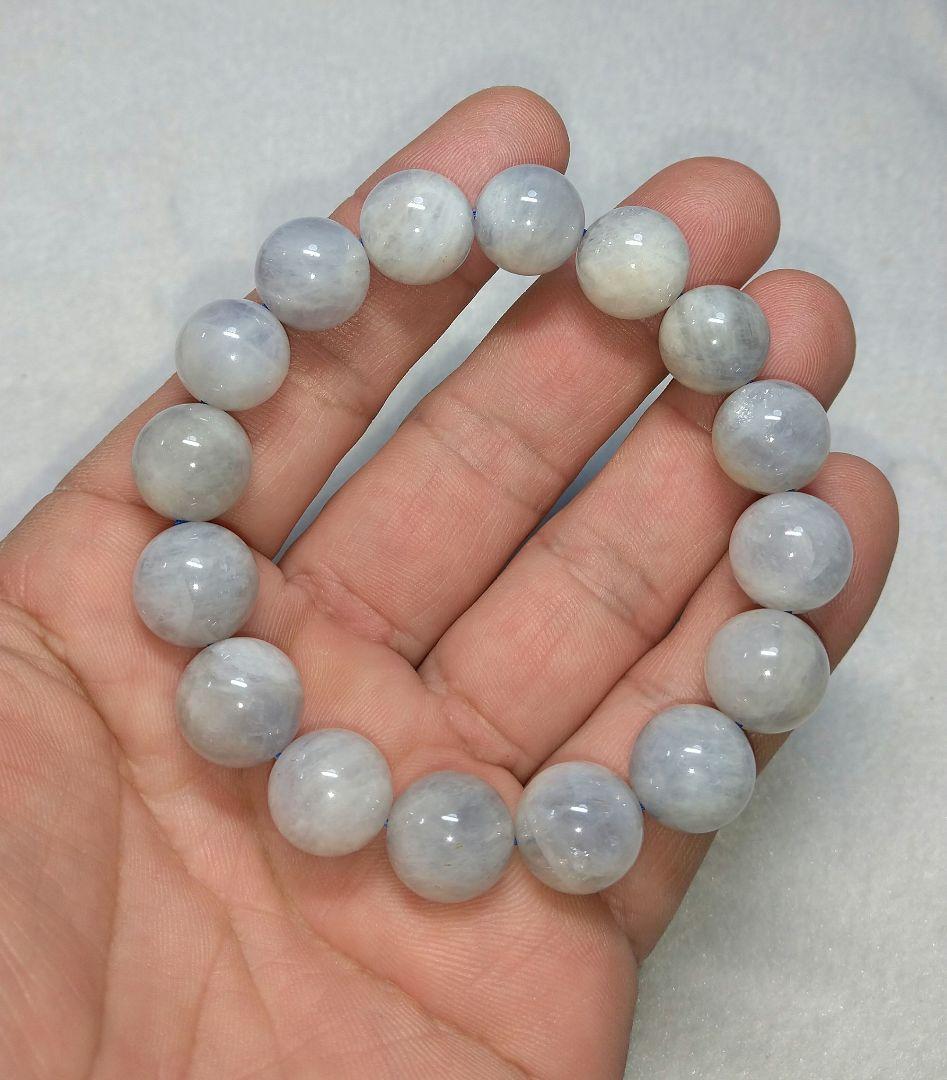 《マダガスカル産》ブルーローズクォーツ　１３㎜　お手頃　ブレスレット　恋愛