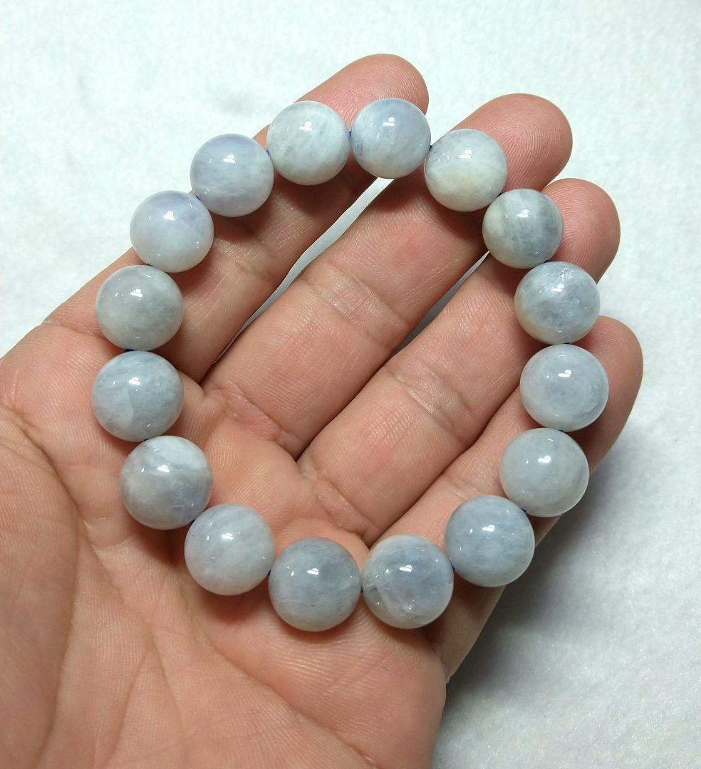 《マダガスカル産》ブルーローズクォーツ　１３㎜　お手頃　ブレスレット　恋愛