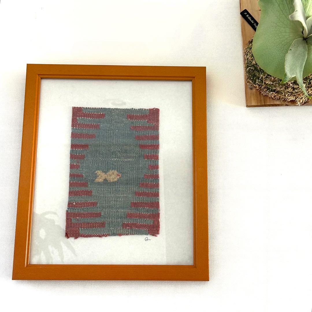 ⌘ kilim art ⌘ ヴィンテージ　キリム　絵画　アート　インテリア　魚