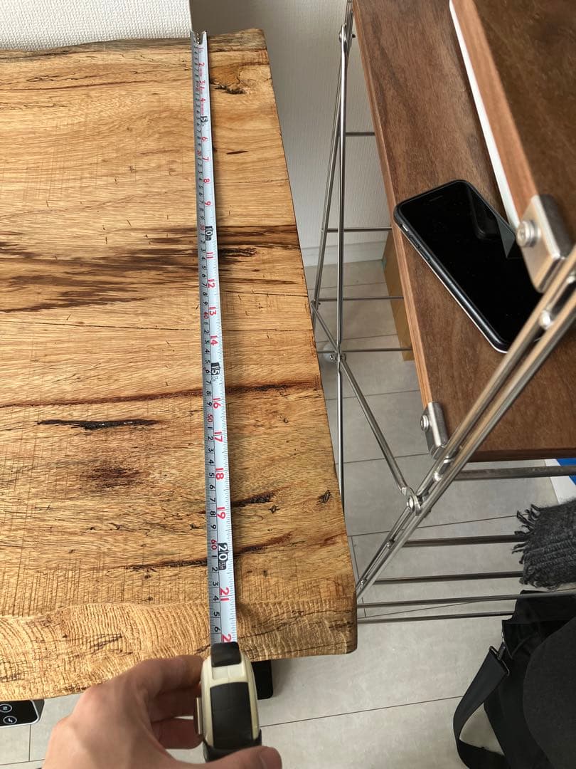 天然木 ライブエッジデスク