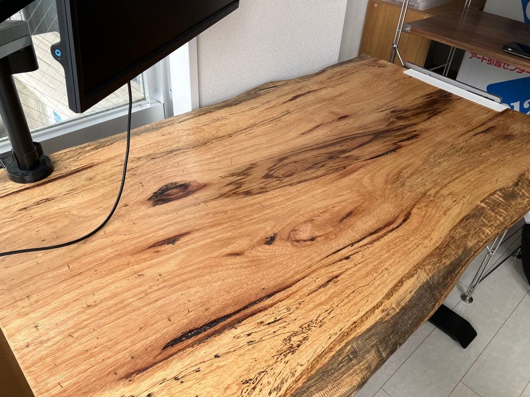 天然木 ライブエッジデスク