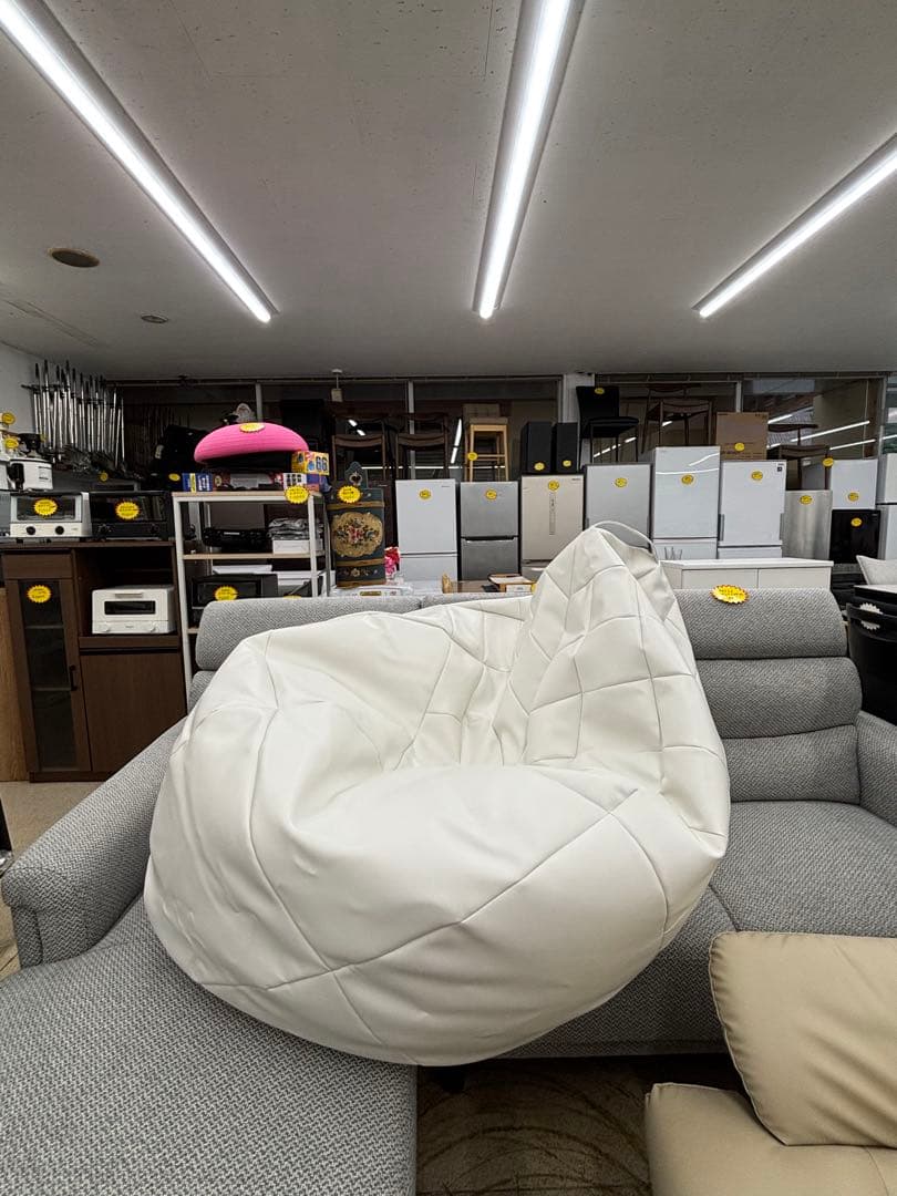 HS Dropll エイチエスドロップ モダンビーズクッション アイボリー