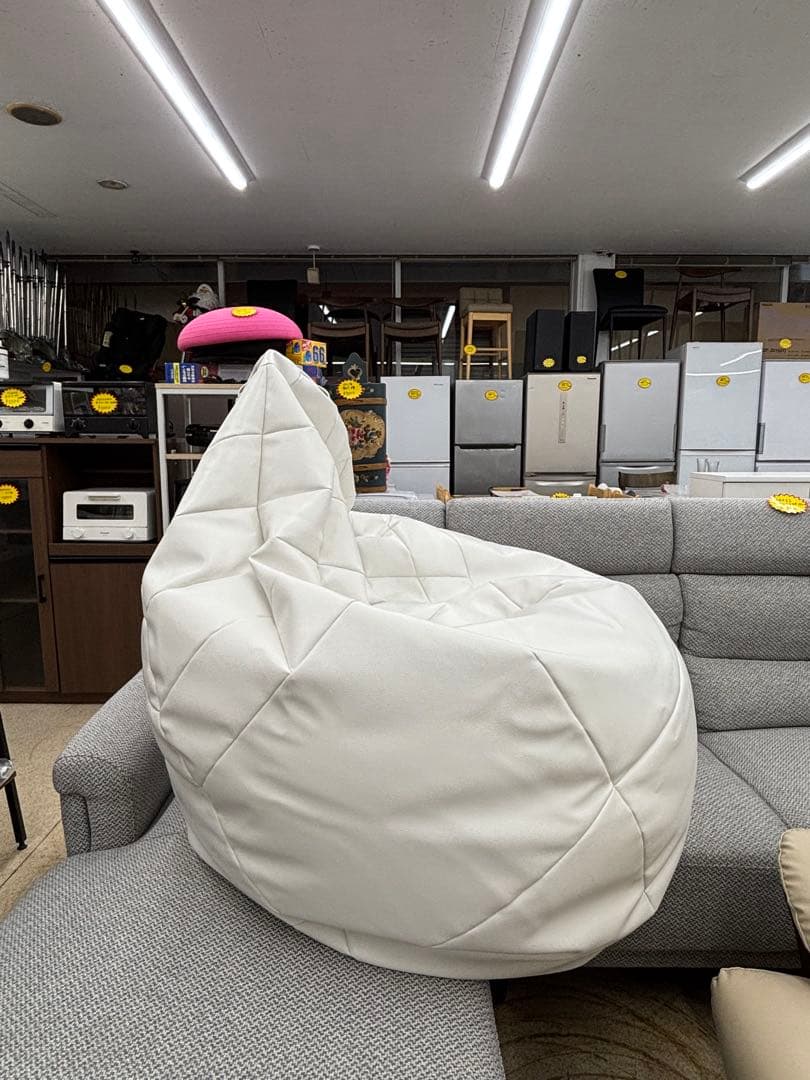 HS Dropll エイチエスドロップ モダンビーズクッション アイボリー