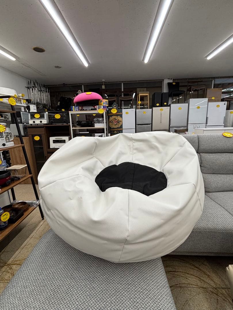 HS Dropll エイチエスドロップ モダンビーズクッション アイボリー