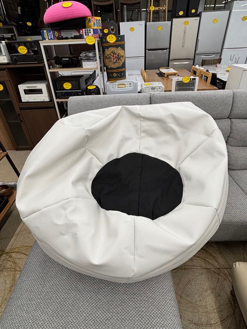 HS Dropll エイチエスドロップ モダンビーズクッション アイボリー