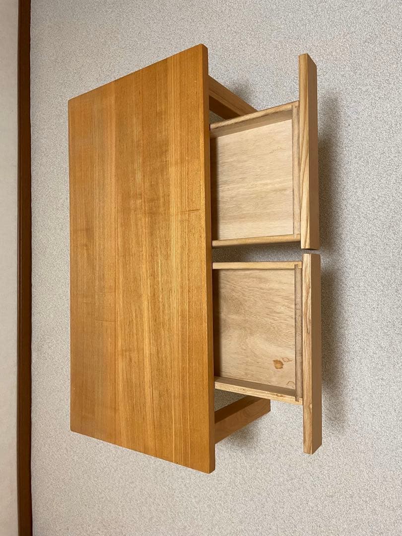 ローテーブル 無印良品タモ材木製テーブル 天然木 ナチュラル