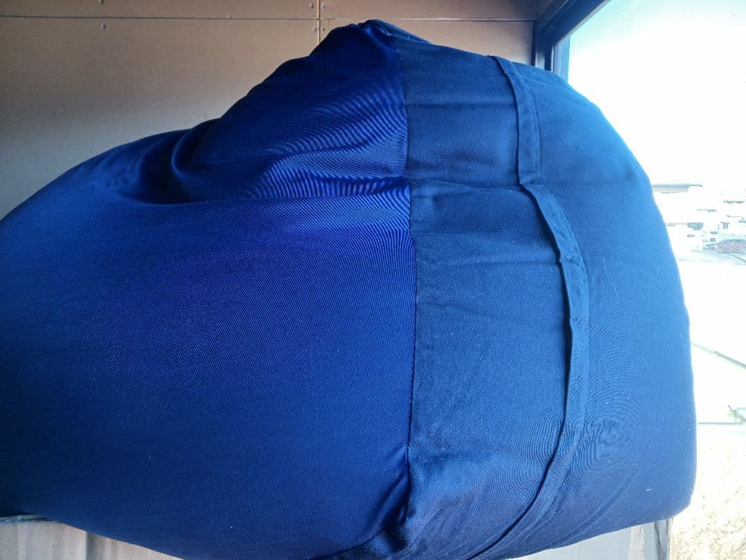 フレックス販売 ビーズクッション 日本製 2WAYキューブ ネイビー つ299