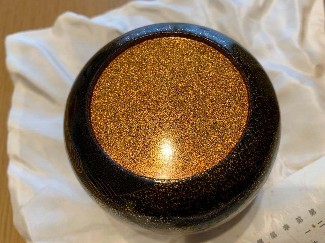 茶筒 茶道 高級 ヴィンテージ 貴重 一兆作 住吉蒔絵 美品 名品