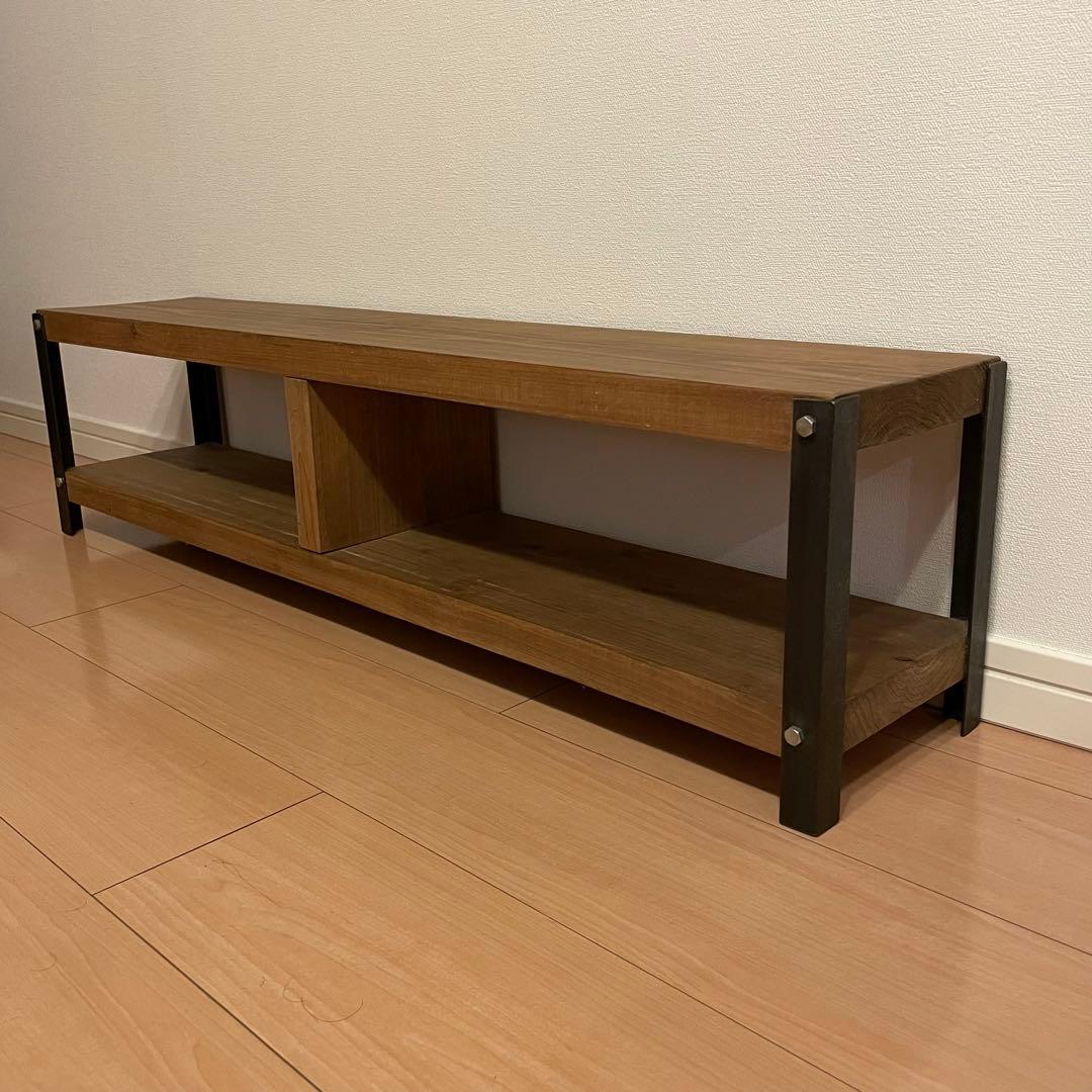 インダストリアル ウッド アイアン シェルフ テレビボード シャビー