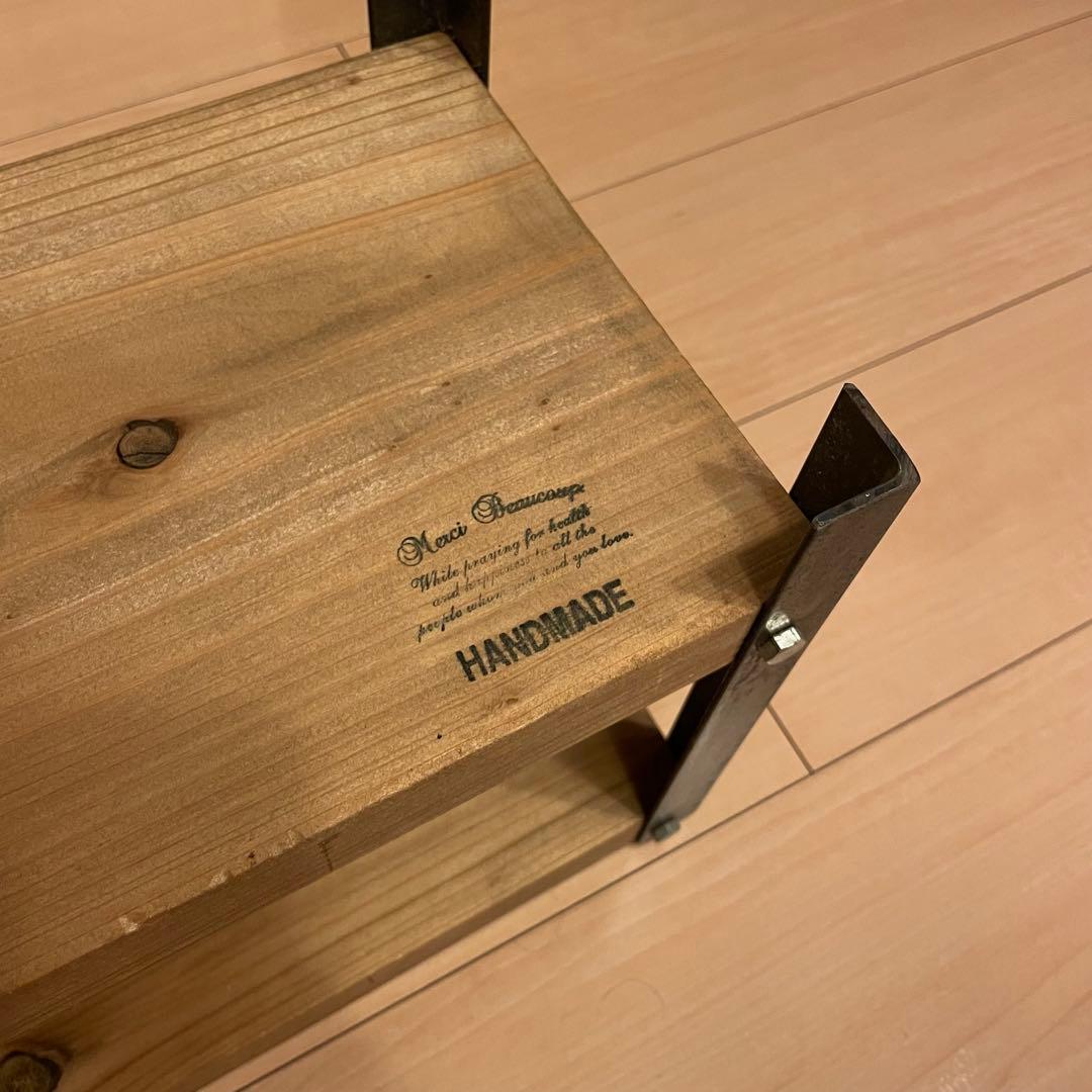 インダストリアル ウッド アイアン シェルフ テレビボード シャビー