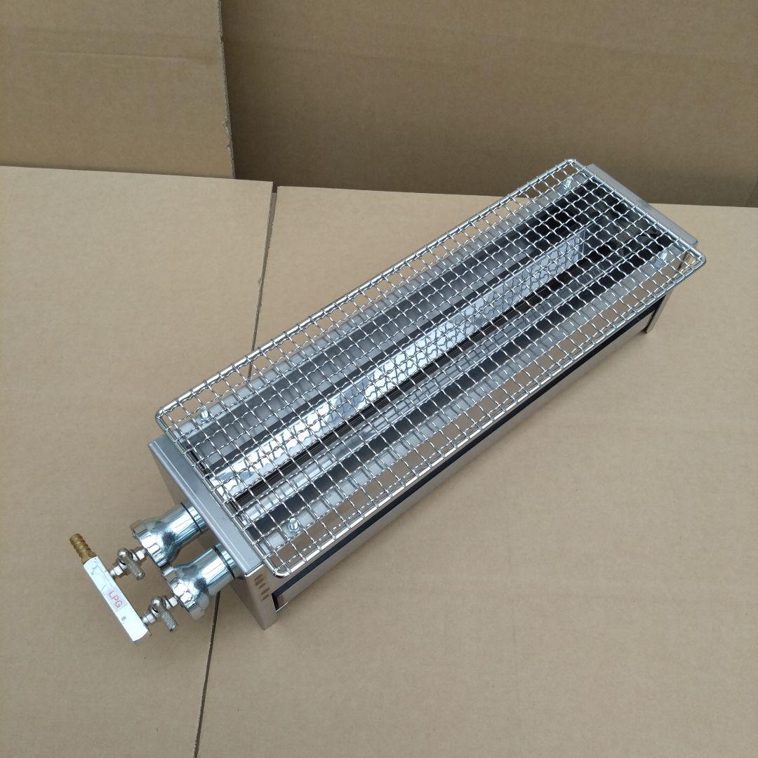 未使用品 焼鳥器 串焼き機 プロパンガス用 網付き やきとり機器 LPガス 祭り