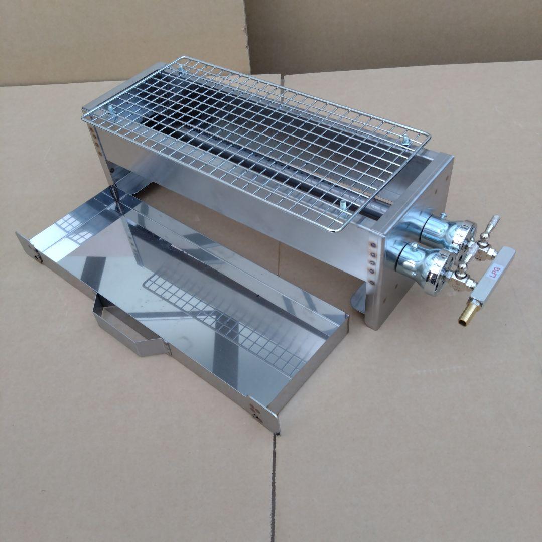 未使用品 焼鳥器 串焼き機 プロパンガス用 網付き やきとり機器 LPガス 祭り