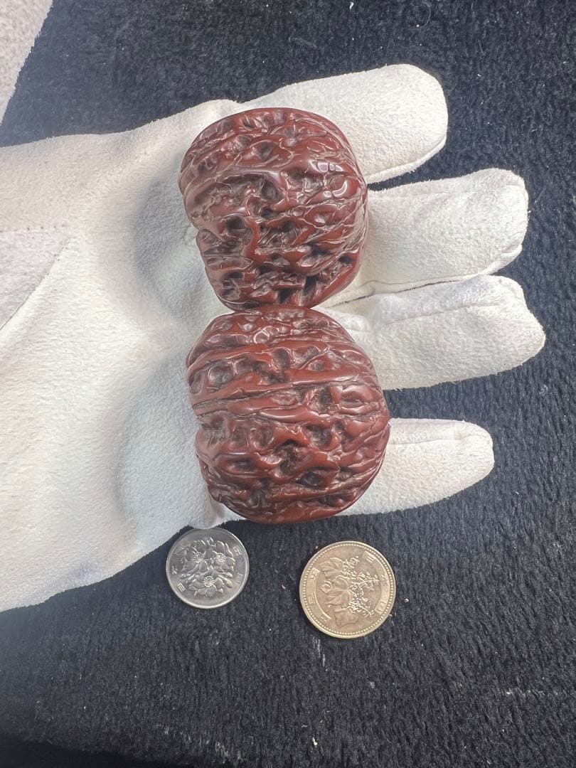 遊ぶ胡桃、文玩核桃、【ぼんやり尖い獅子クルミ】JST26103