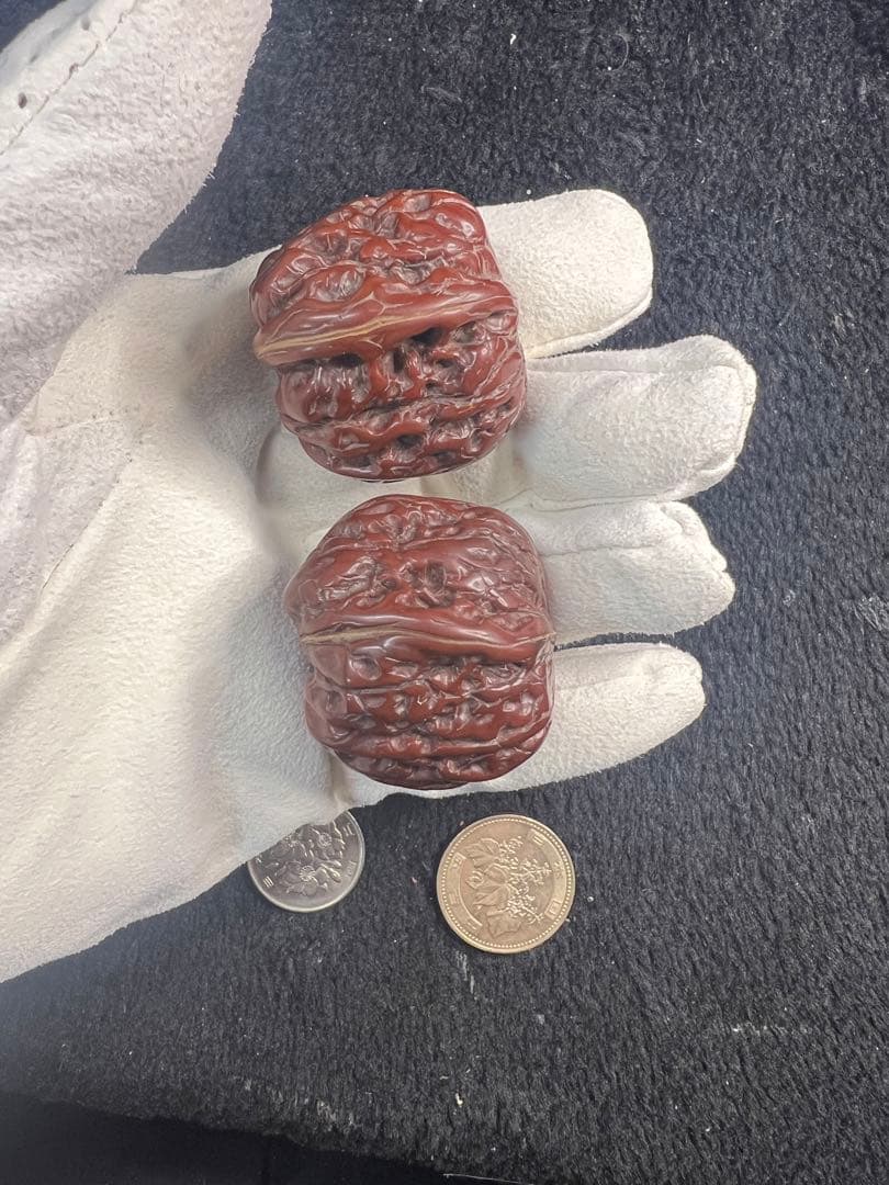 遊ぶ胡桃、文玩核桃、【ぼんやり尖い獅子クルミ】JST26103