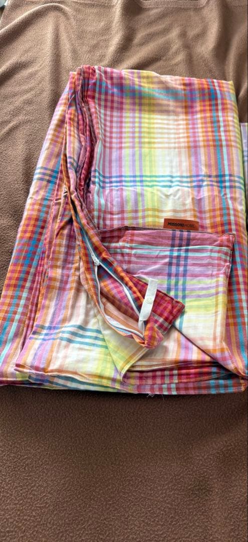 Missoni ミッソニー　掛け布団カバー　チェック柄、チェック、マルチカラー