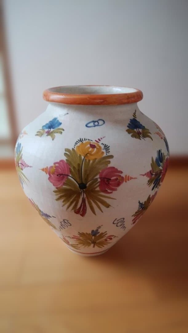 大倉陶園 即位御大禮記念 傑作品 深青地 窓絵菊花模様花瓶 限定版