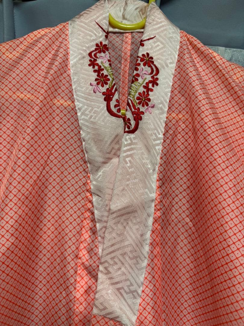 値下げ七五三着物　七歳　正絹フルセット　マリ柄黒