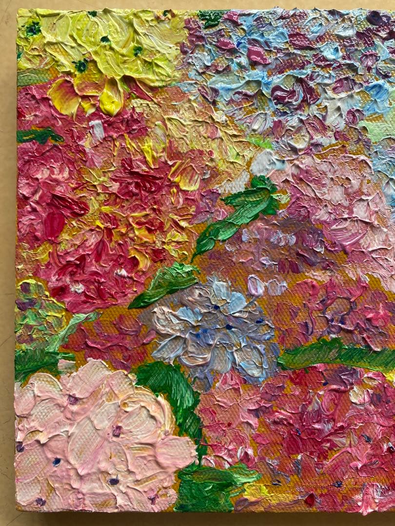 絵画額付 ( 白 ) 油絵F4-030119 子猫（子犬）と女の子