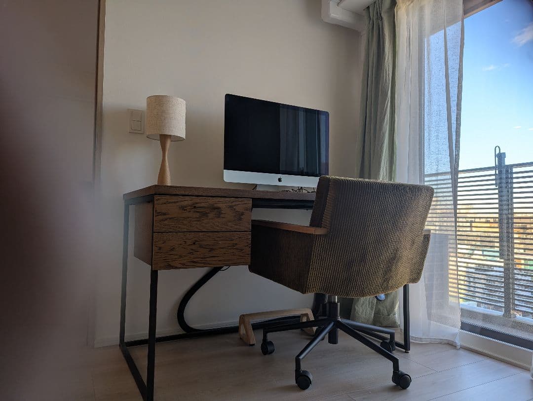 Re:CENO｜デスク WIRY／BR・ 2引き出し付き