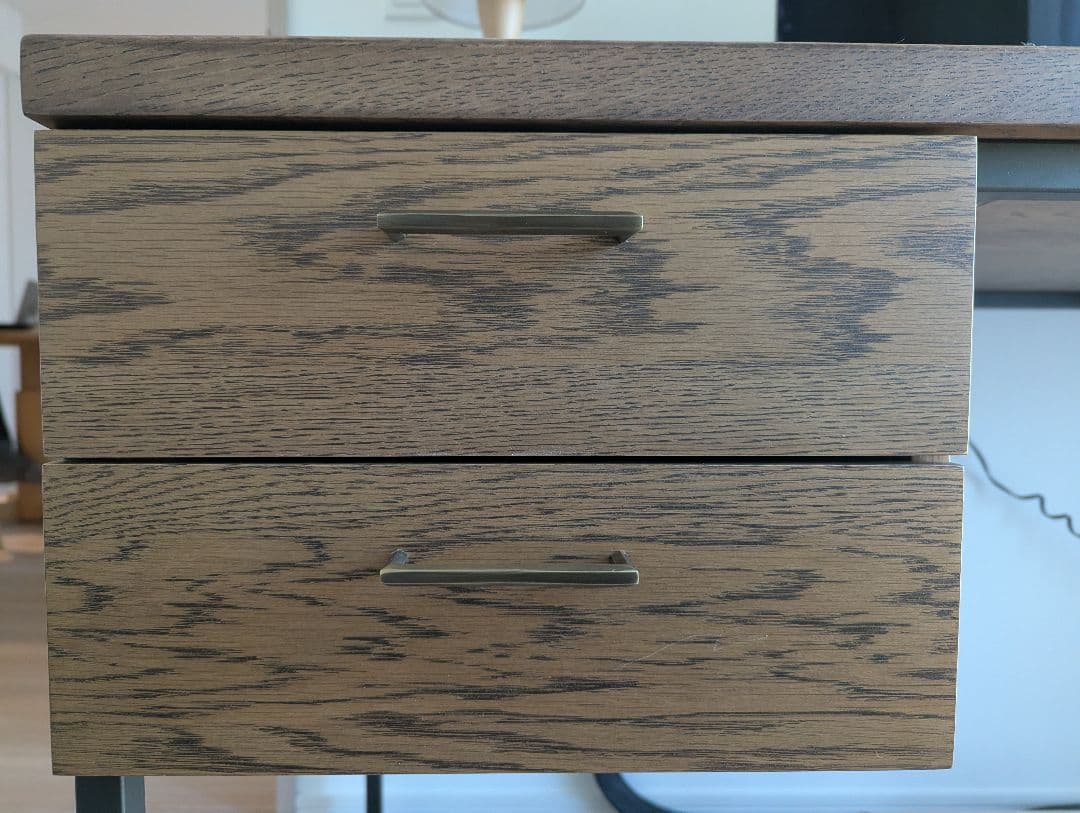 Re:CENO｜デスク WIRY／BR・ 2引き出し付き