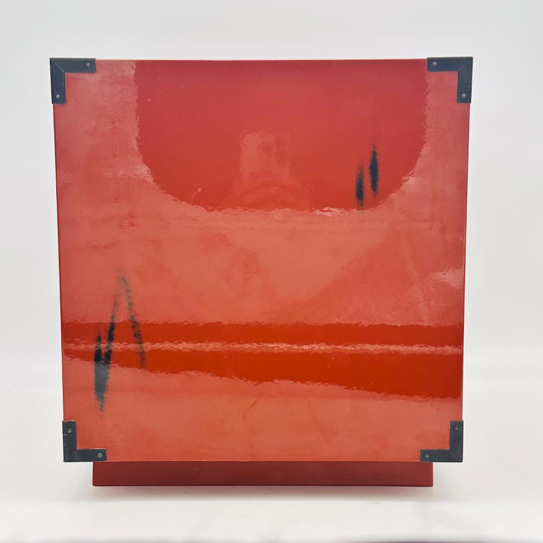 T　根来塗　木製　鉄金具　漆塗　漆器　昭和レトロ　ビンテージ　三杯