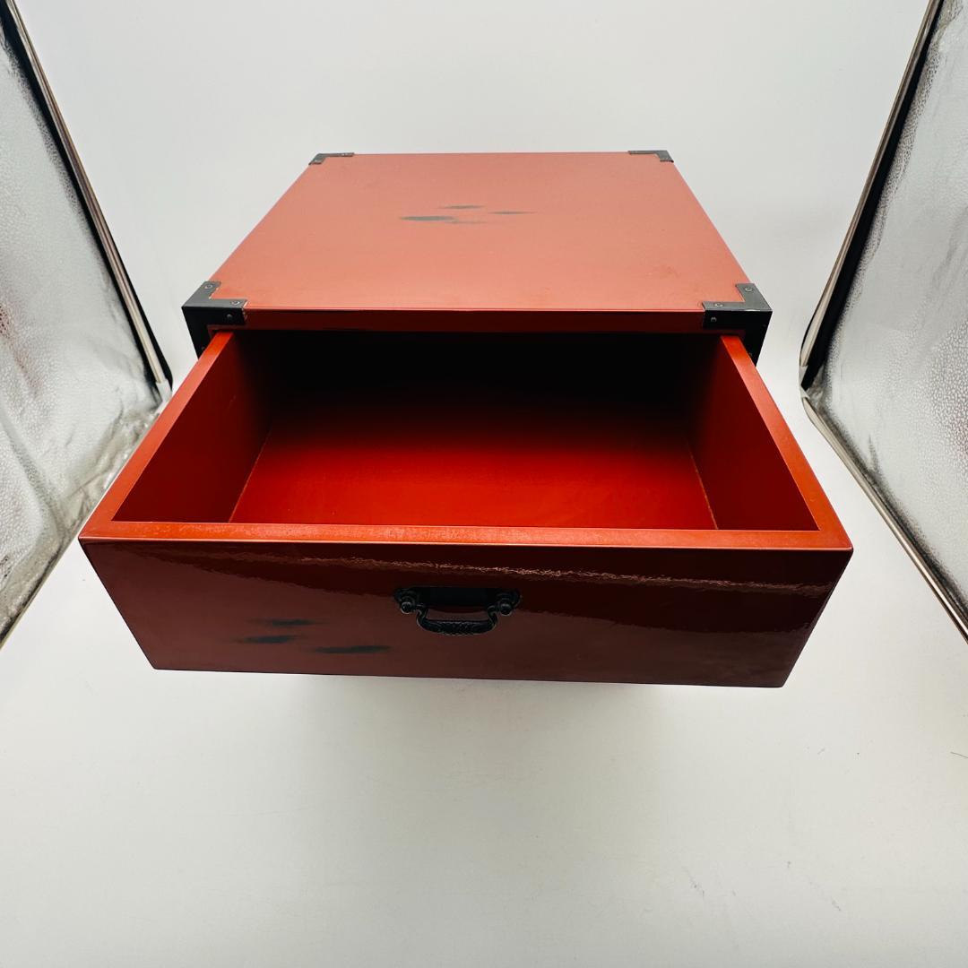 T　根来塗　木製　鉄金具　漆塗　漆器　昭和レトロ　ビンテージ　三杯