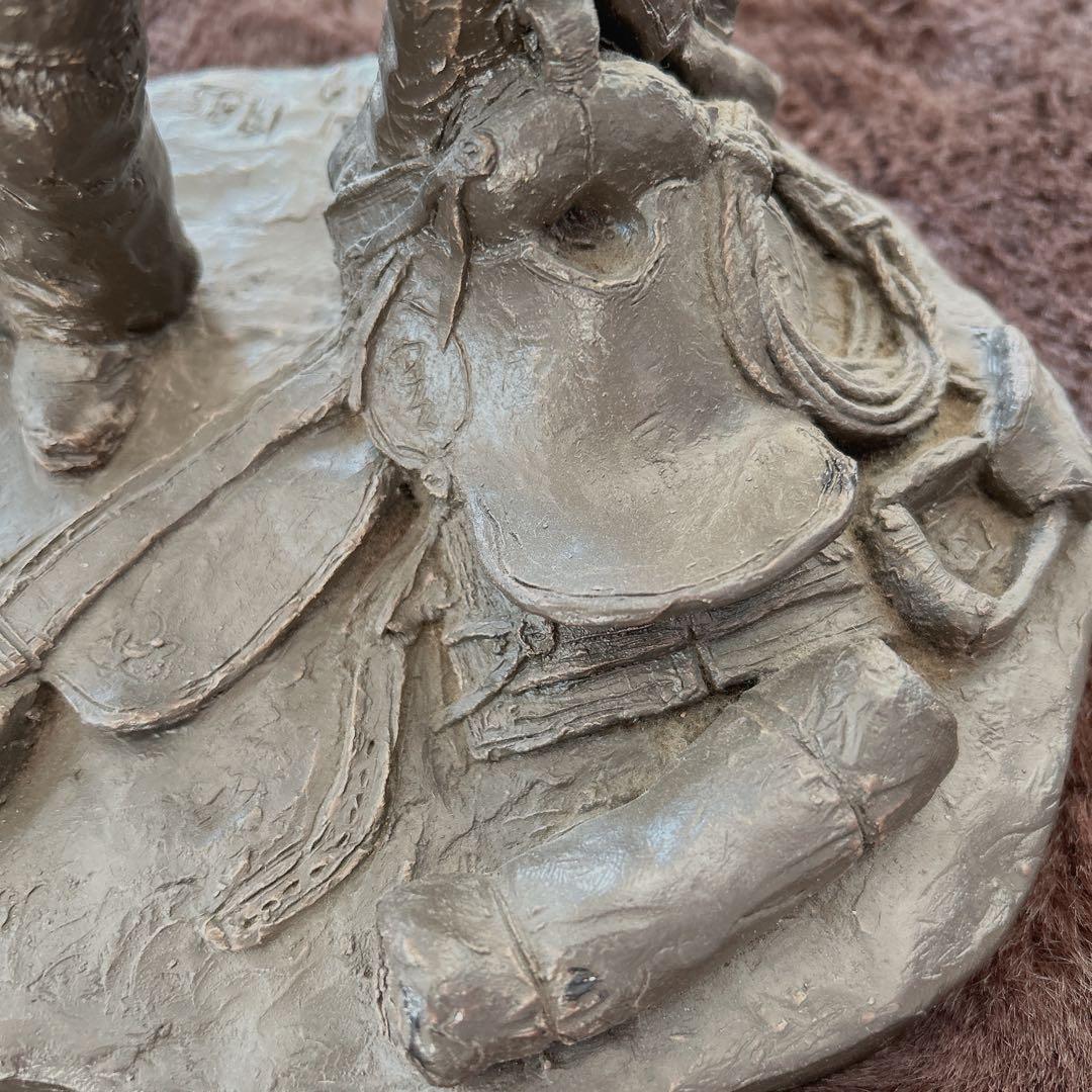 彫刻家 マイケルガーマン氏作 アンティーク彫刻　アメリカンインテリア カウボーイ