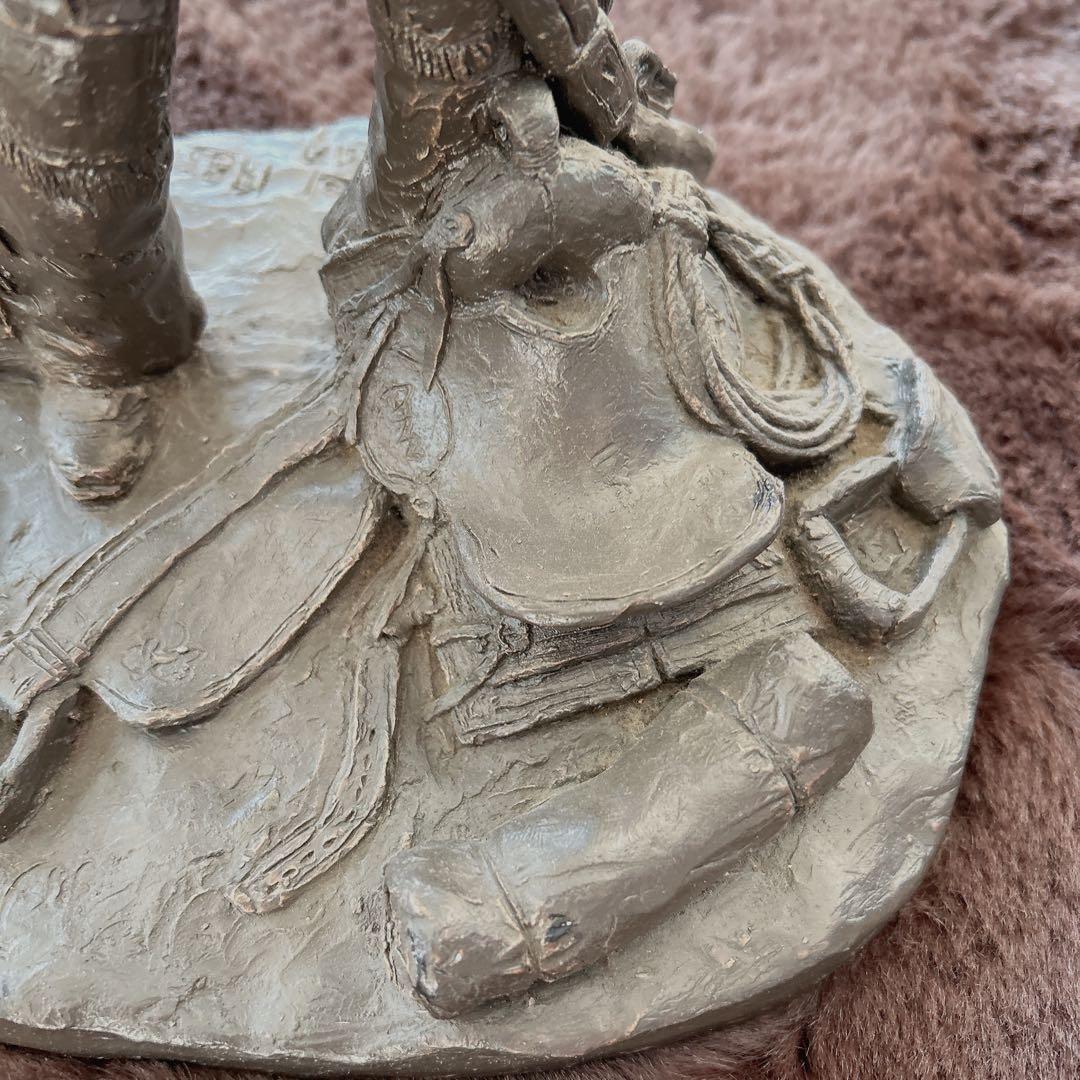 彫刻家 マイケルガーマン氏作 アンティーク彫刻　アメリカンインテリア カウボーイ