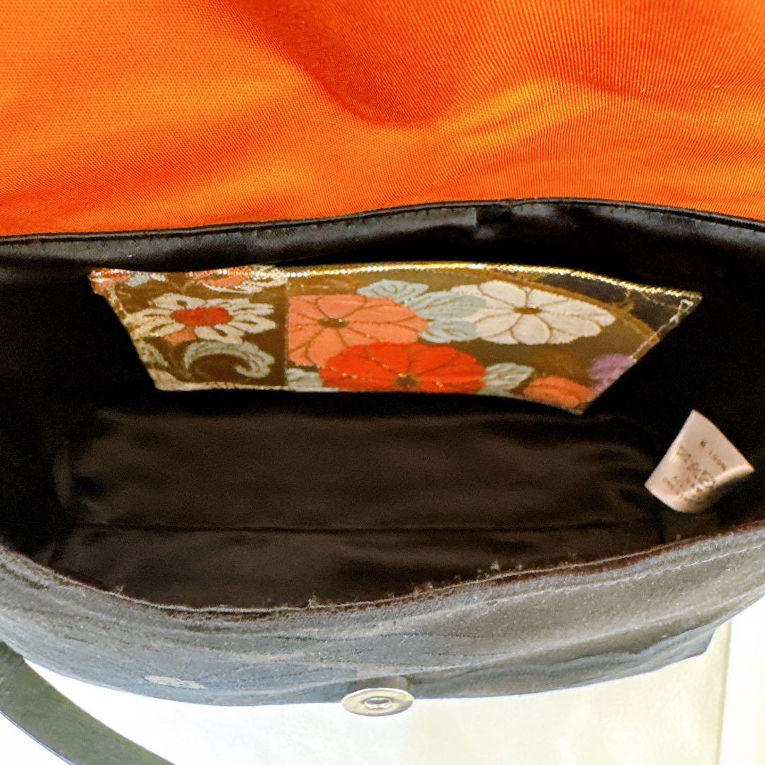 帯リメイク 蓋つきポシェット <雉>