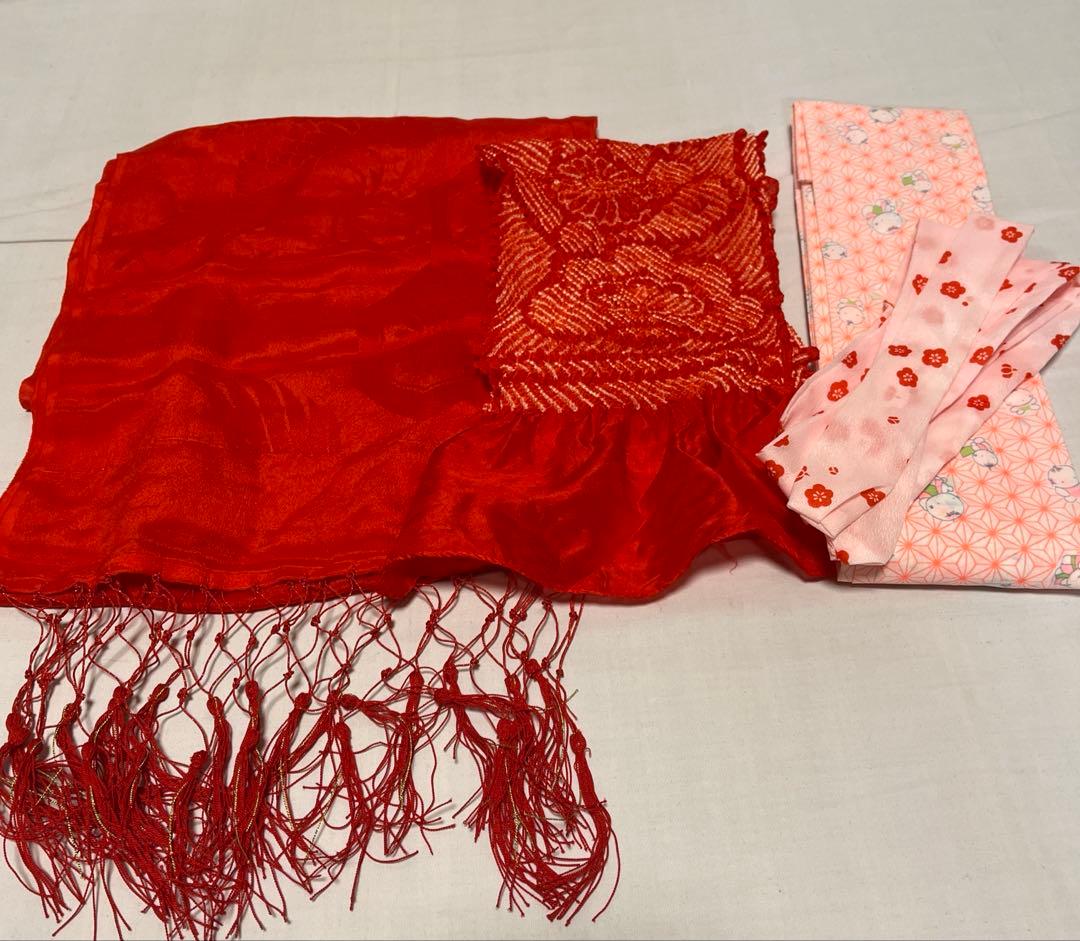 ぴ*ろ様 2-上　七五三　お正月　女の子　着物　7歳　１4点セット