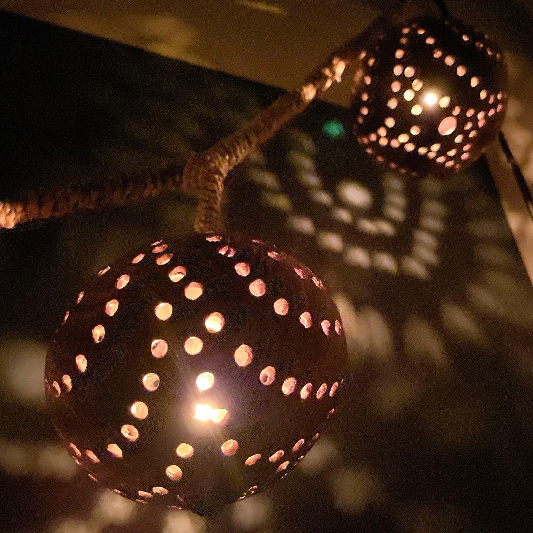 未使用品！おしゃれ！アジアン雑貨　ヤシの実ライト　間接照明