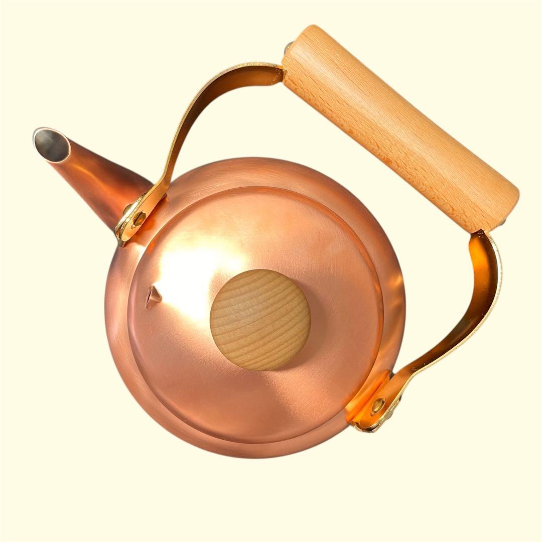 CS-020 千歳　純銅　木柄ベル型ケトル２．０Ｌ
