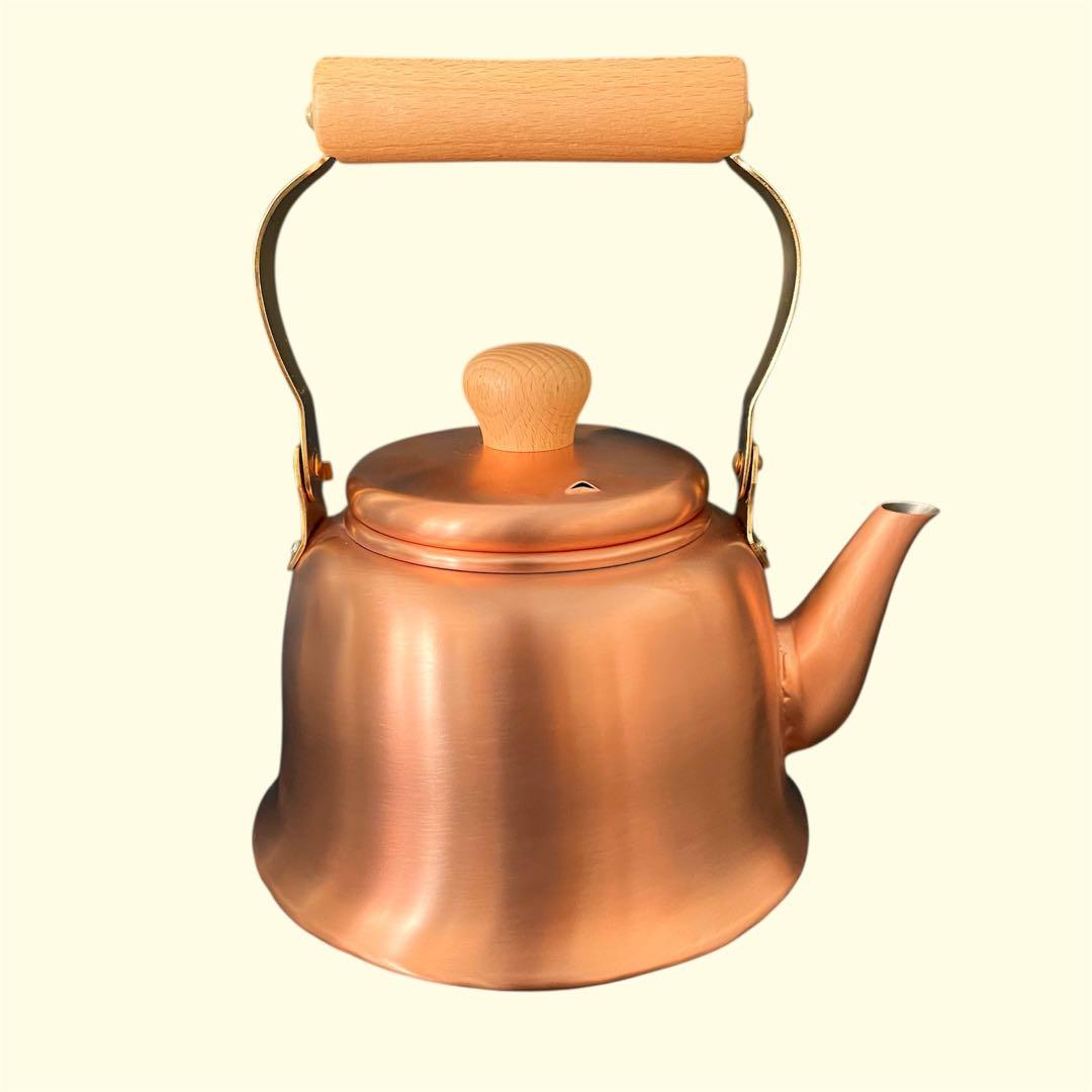 CS-020 千歳　純銅　木柄ベル型ケトル２．０Ｌ