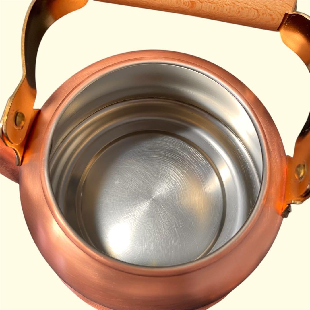 CS-020 千歳　純銅　木柄ベル型ケトル２．０Ｌ