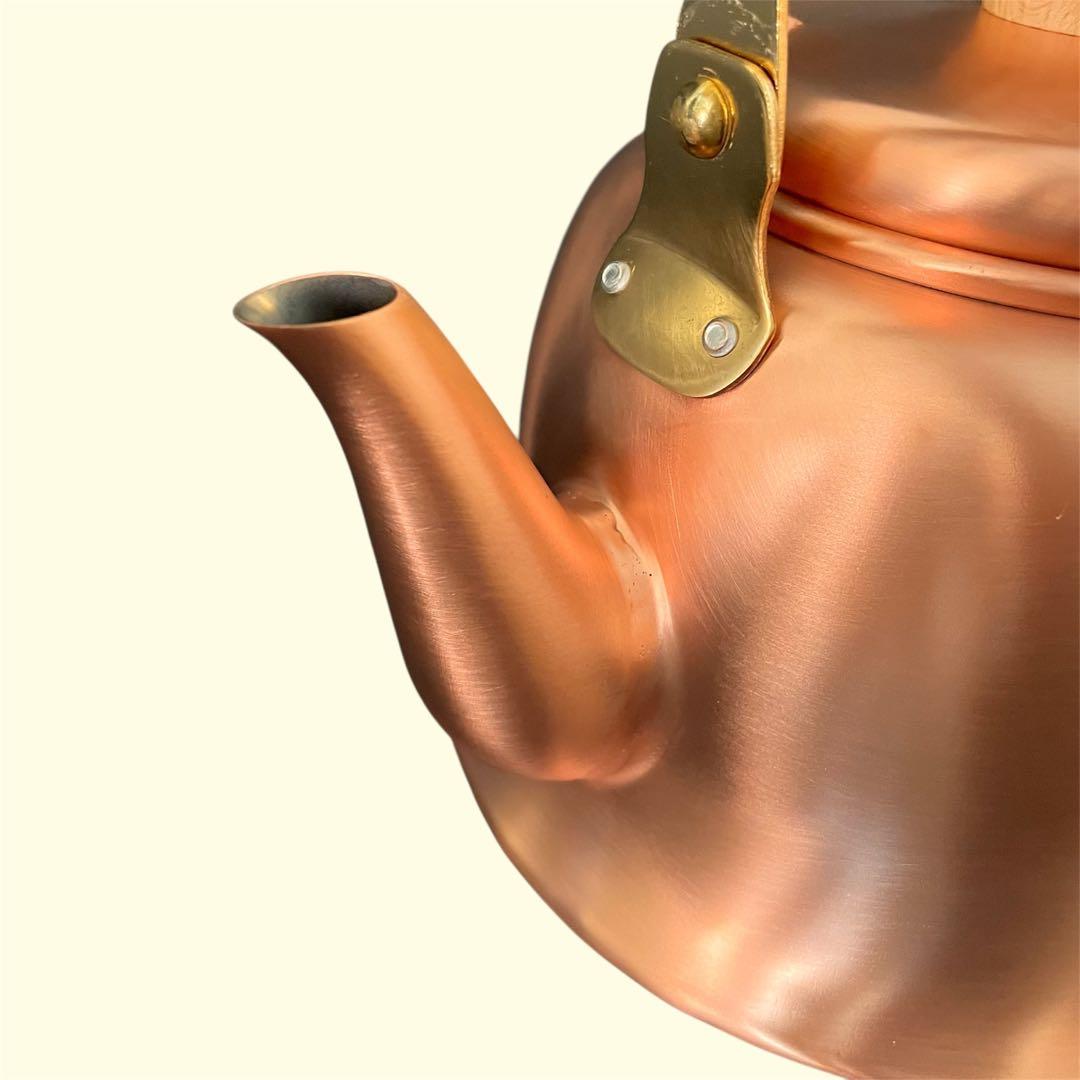 CS-020 千歳　純銅　木柄ベル型ケトル２．０Ｌ