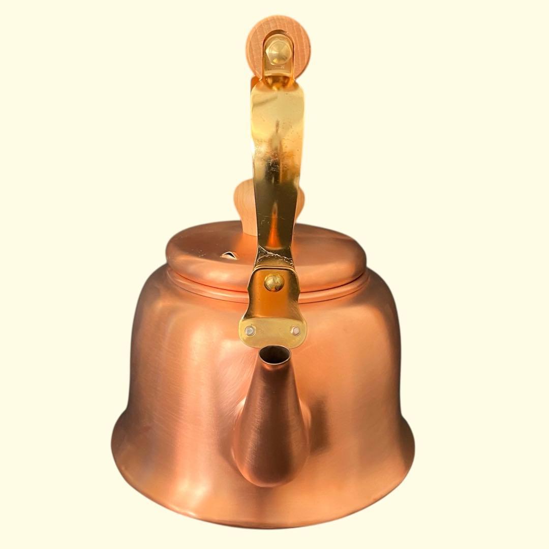 CS-020 千歳　純銅　木柄ベル型ケトル２．０Ｌ