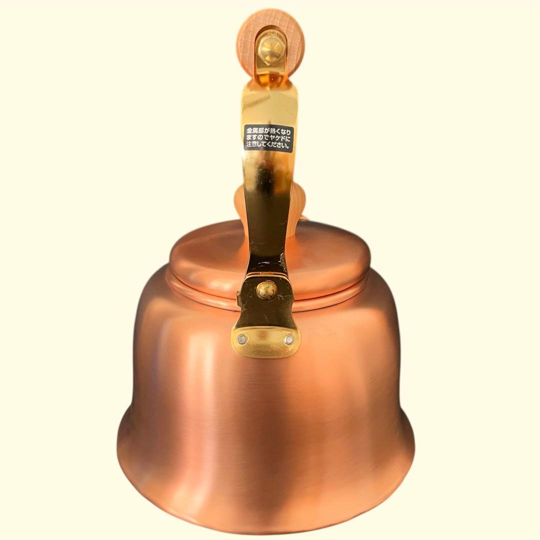 CS-020 千歳　純銅　木柄ベル型ケトル２．０Ｌ