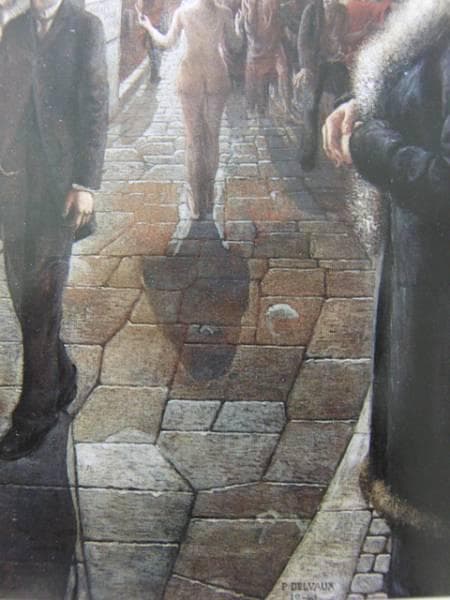 Paul Delvaux、LES DEUX AGES、画集画、新品額装付