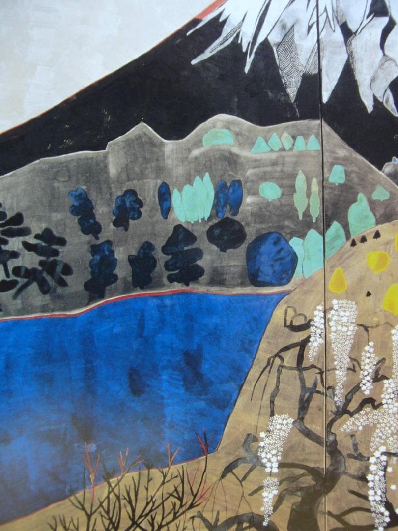 片岡 球子、【春の富士（桜）】、大判、超希少画集・額装画、状態良好