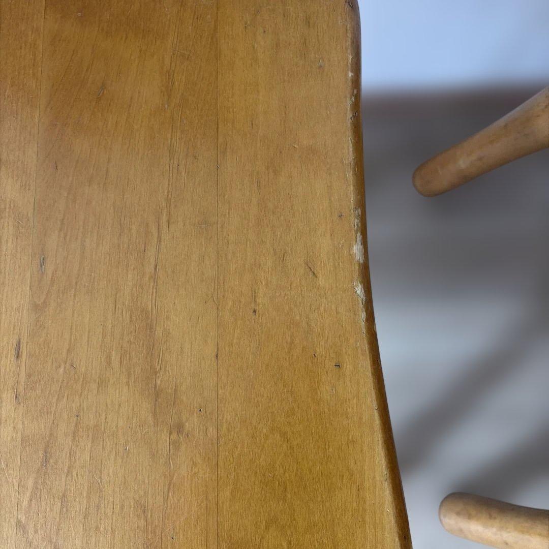 【レトロ】木製ダイニングチェア 2脚セット