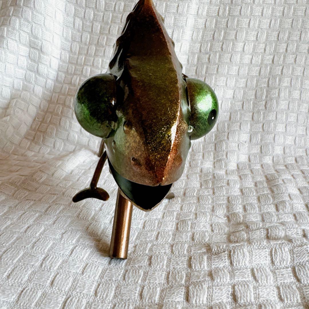 金属飾りの置物 カメレオン(グリーン)飾り 置物 インテリア 金物