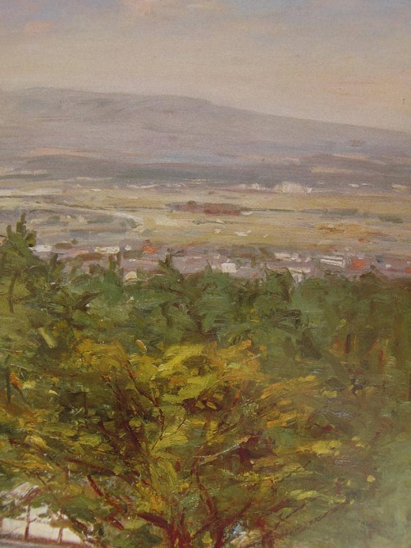 刑部人、【奈良初秋】、希少な大判額装用画集より、美品、日本人画家