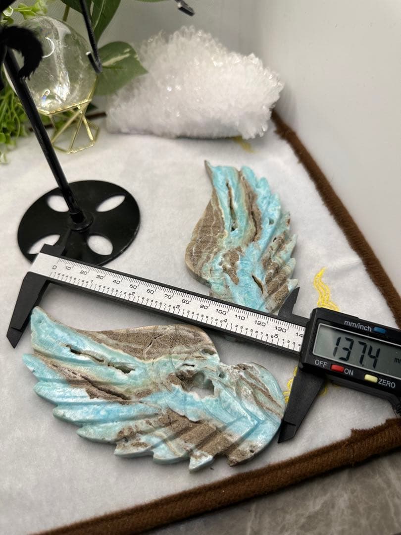 ブルーアラゴナイトユニコーン♡羽♡No.160