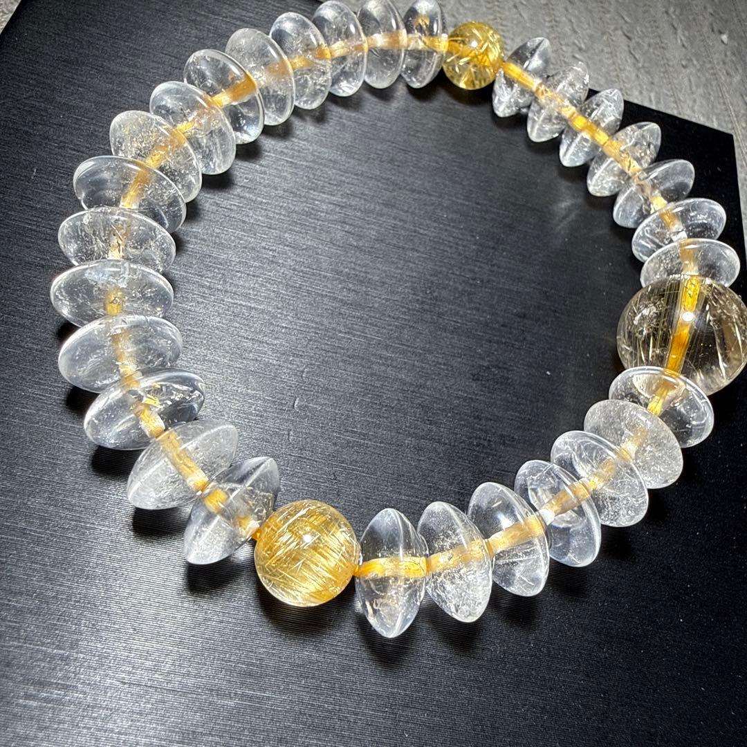 ルチルクォーツ 天然石ブレスレット