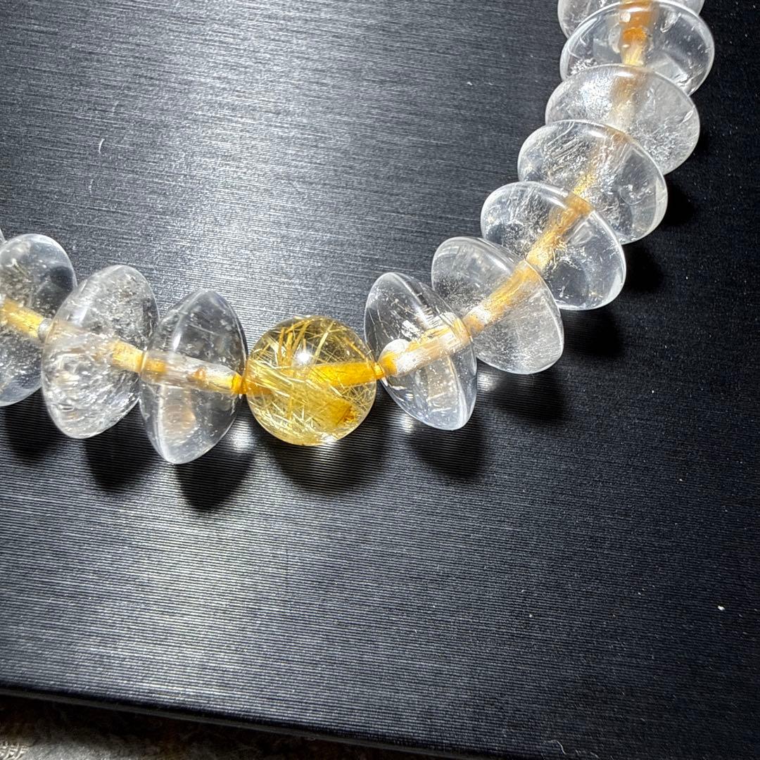 ルチルクォーツ 天然石ブレスレット