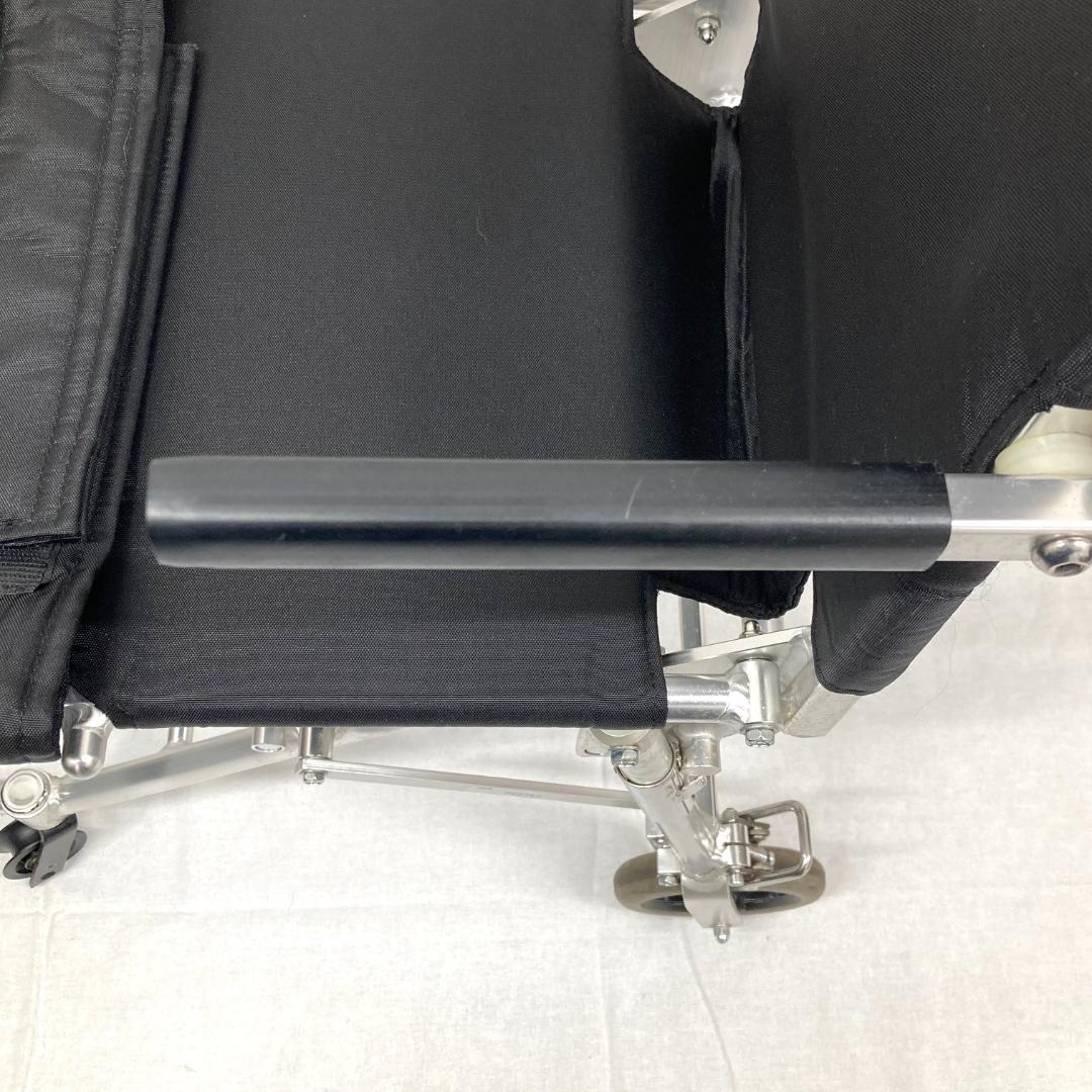 日進医療器　携帯型介助用簡易車いす　NAH-207　ブラック