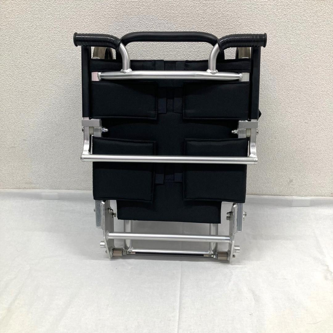 日進医療器　携帯型介助用簡易車いす　NAH-207　ブラック