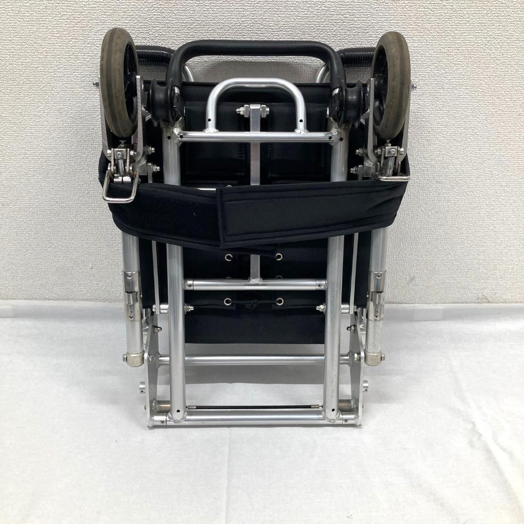 日進医療器　携帯型介助用簡易車いす　NAH-207　ブラック